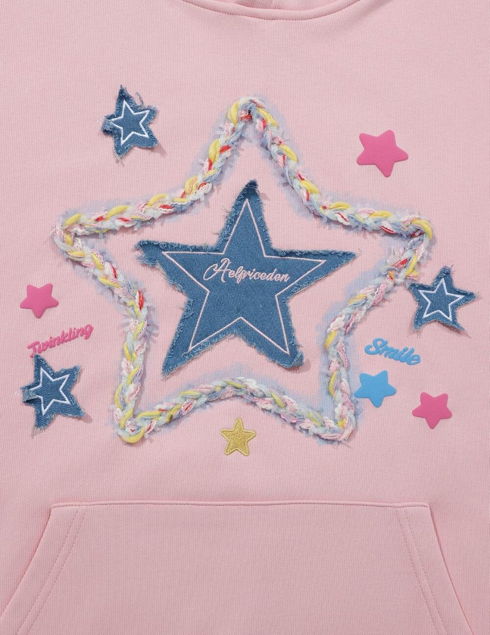 Aelfric Eden Womens Oversized Hoodies Star Graphic Fleece Hooded Streetwear Unisex Sweatshirts Pullover with Pocket - Image 10